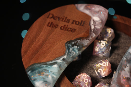 Wood and Epoxy Dice Box for Dungeons and Dragons or Any Dice Game