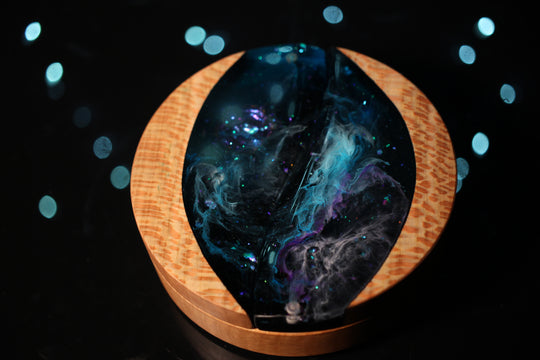 Heart of the Comet Wood and Epoxy Dice Box for Dungeons and Dragons or Any Dice Game