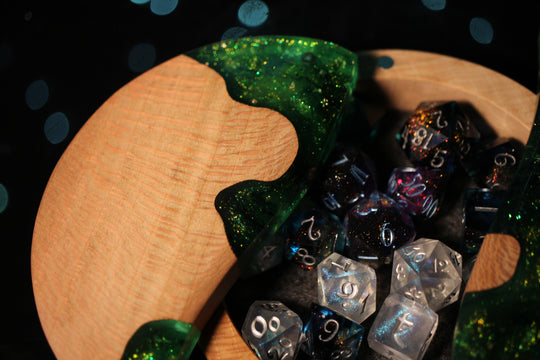 Summer Memories Wood and Epoxy Dice Box for Dungeons and Dragons or Any Dice Game