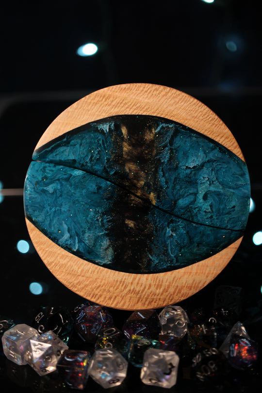 Dragon's Eye Wood and Epoxy Dice Box for Dungeons and Dragons or Any Dice Game