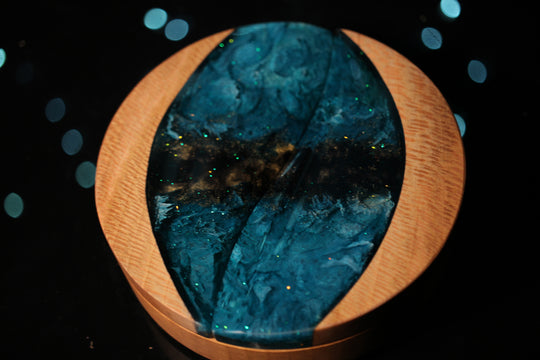 Dragon's Eye Wood and Epoxy Dice Box for Dungeons and Dragons or Any Dice Game