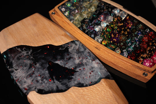 Weather Top Large Ovate Dice Box and Dice Rolling Tray