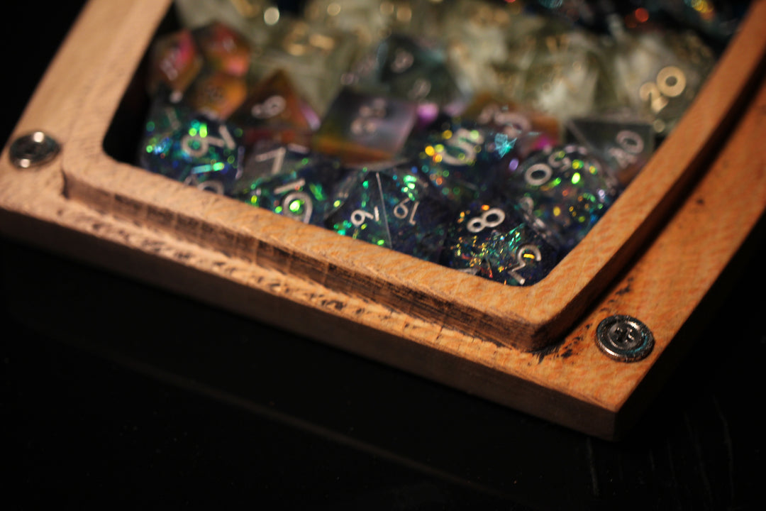 Weather Top Large Ovate Dice Box and Dice Rolling Tray