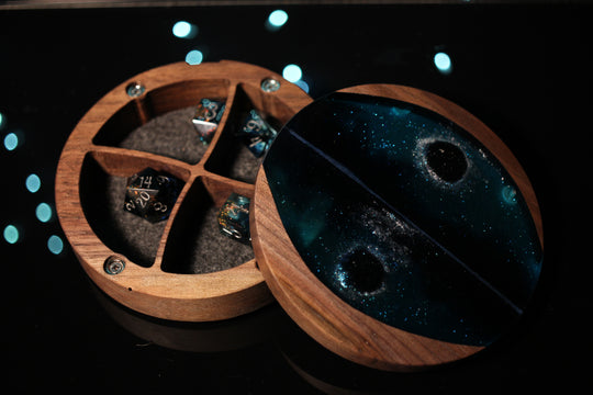 Eclipse Wood and Epoxy Dice Box for Dungeons and Dragons or Any Dice Game