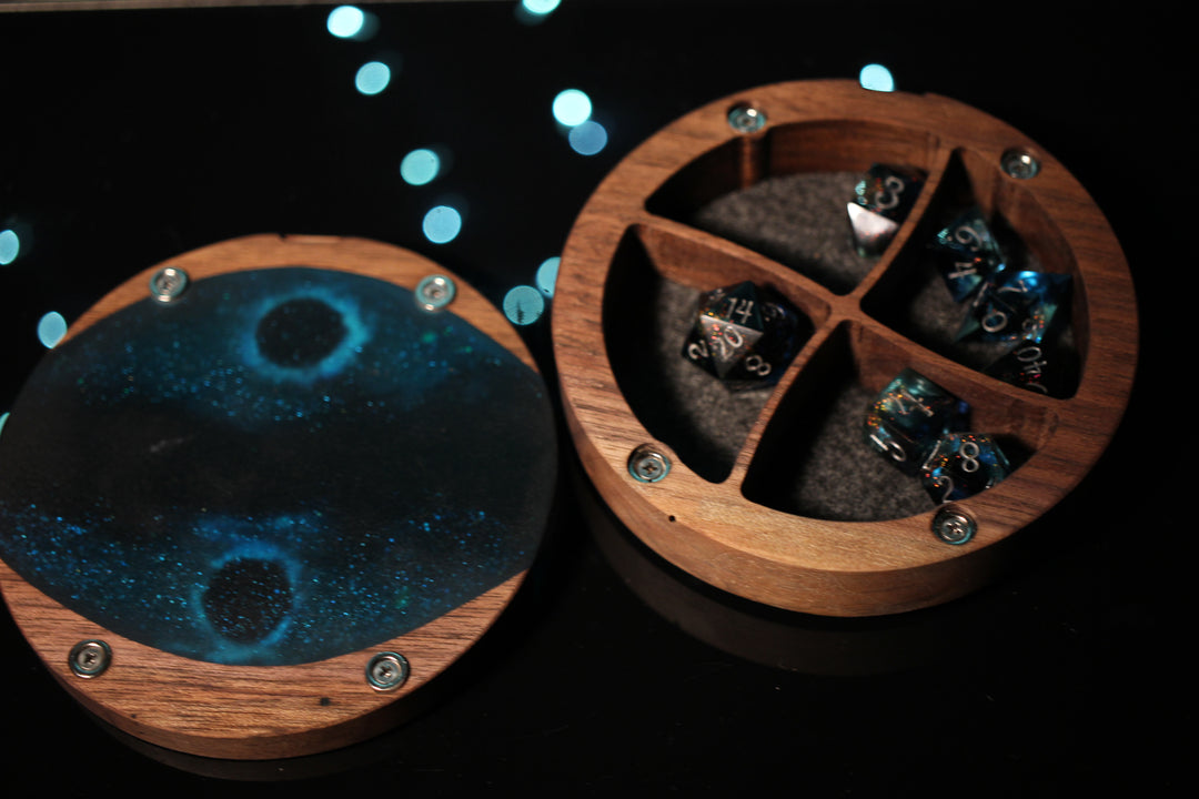 Eclipse Wood and Epoxy Dice Box for Dungeons and Dragons or Any Dice Game