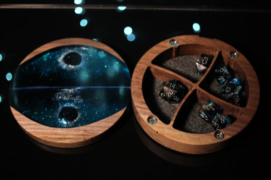 Eclipse Wood and Epoxy Dice Box for Dungeons and Dragons or Any Dice Game