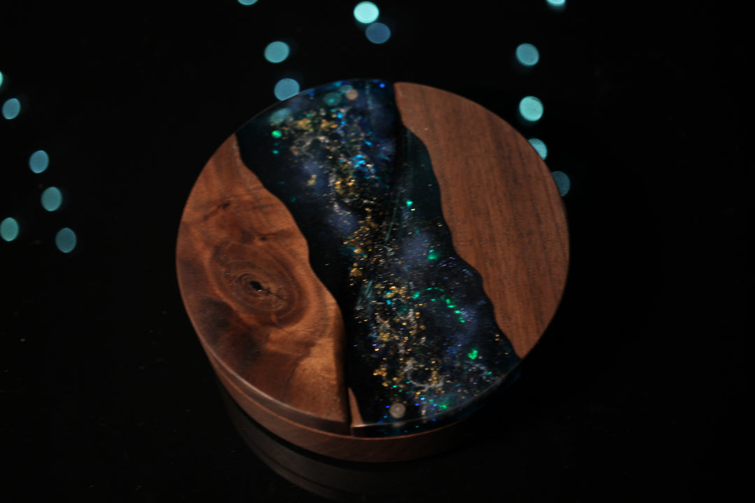 Night Sky Wood and Epoxy Dice Box for Dungeons and Dragons or Any Dice Game