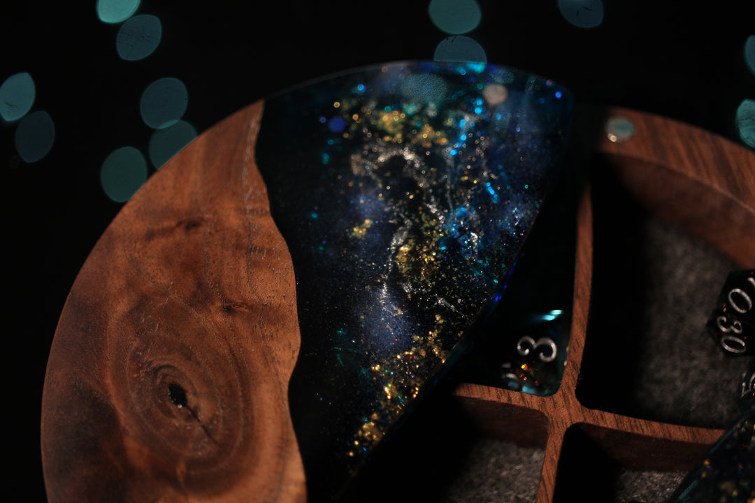 Night Sky Wood and Epoxy Dice Box for Dungeons and Dragons or Any Dice Game