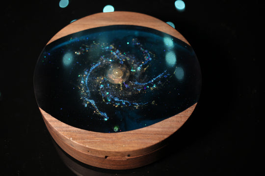 Spiral Galaxy Wood and Epoxy Dice Box for Dungeons and Dragons or Any Dice Game