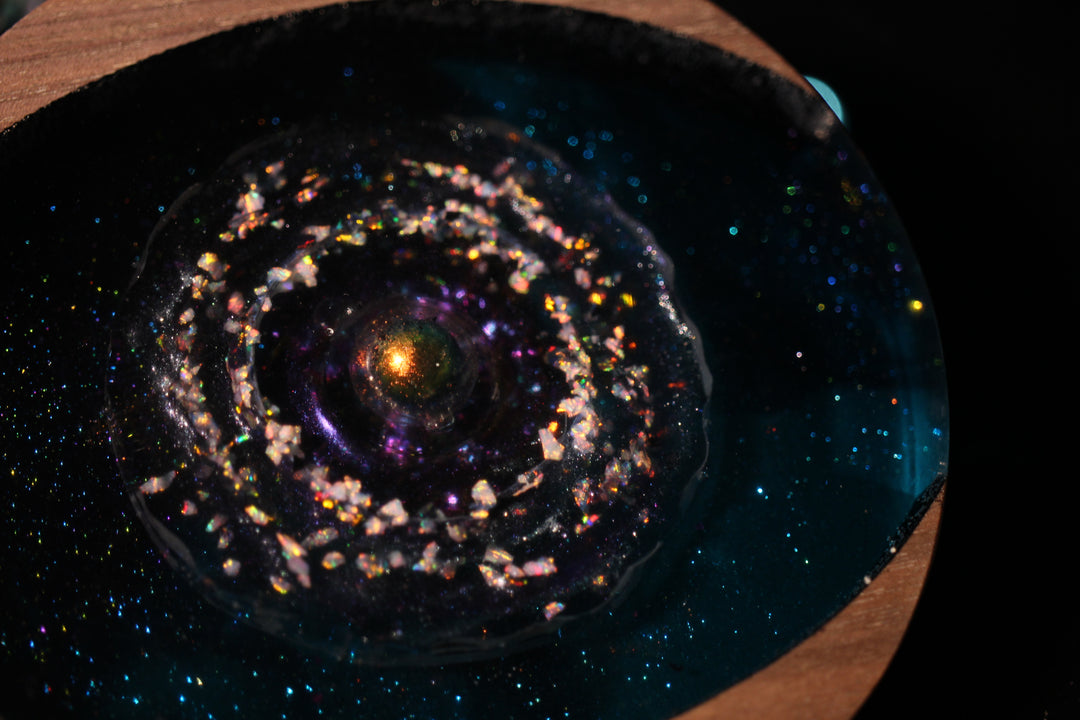 Cosmic Wonder Wood and Epoxy Dice Box for Dungeons and Dragons or Any Dice Game