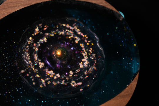 Cosmic Wonder Wood and Epoxy Dice Box for Dungeons and Dragons or Any Dice Game