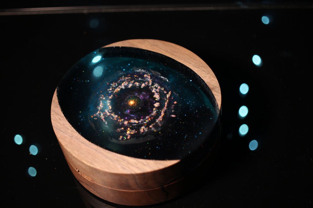 Cosmic Wonder Wood and Epoxy Dice Box for Dungeons and Dragons or Any Dice Game