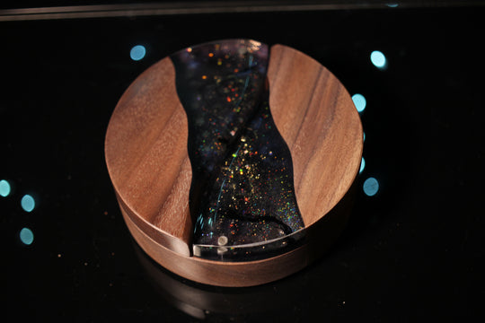 Night Swimming Wood and Epoxy Dice Box for Dungeons and Dragons or Any Dice Game