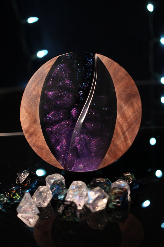 Purple Haze Wood and Epoxy Dice Box for Dungeons and Dragons or Any Dice Game