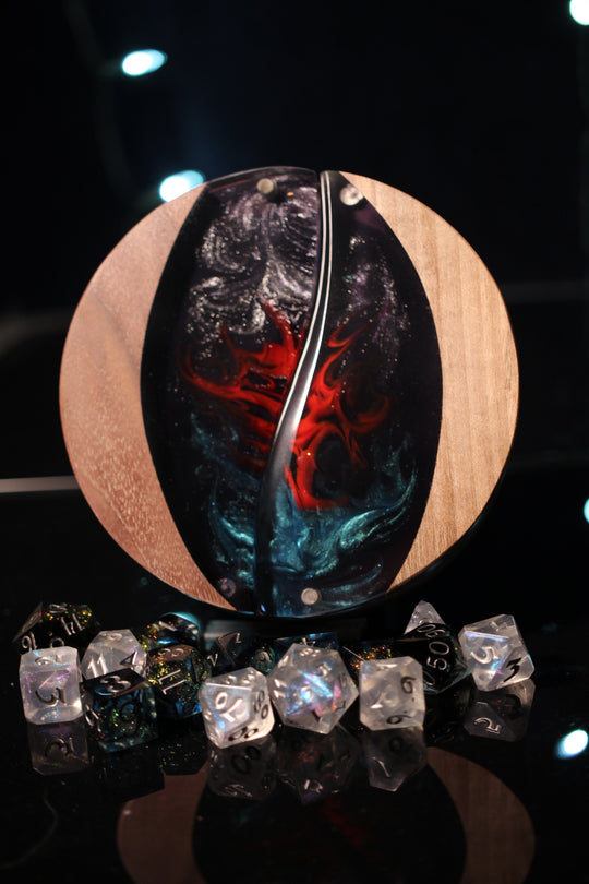 I Just Think it's Neat! Wood and Epoxy Dice Box for Dungeons and Dragons or Any Dice Game