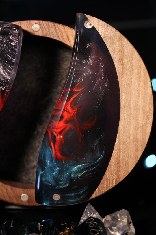 I Just Think it's Neat! Wood and Epoxy Dice Box for Dungeons and Dragons or Any Dice Game