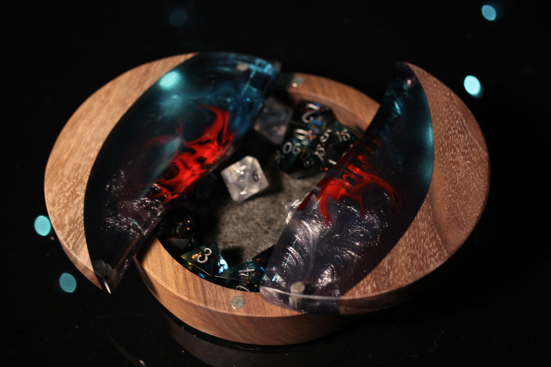 I Just Think it's Neat! Wood and Epoxy Dice Box for Dungeons and Dragons or Any Dice Game