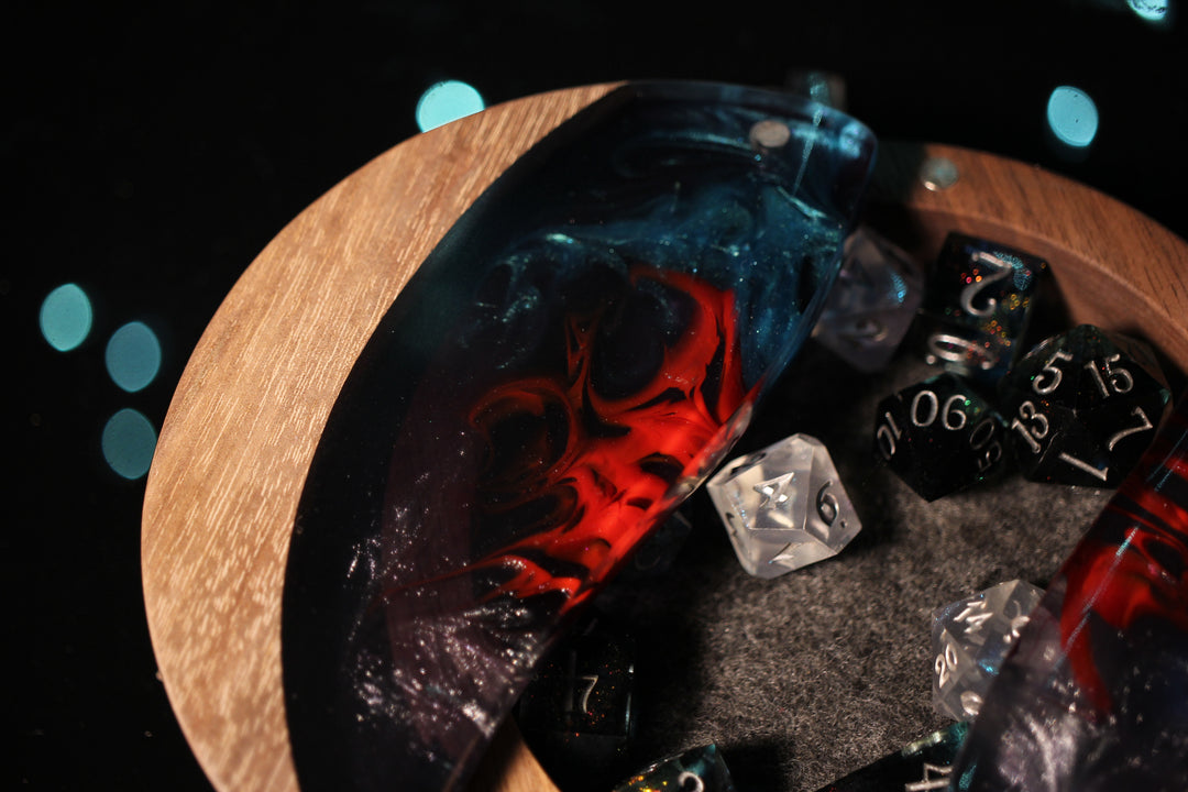 I Just Think it's Neat! Wood and Epoxy Dice Box for Dungeons and Dragons or Any Dice Game