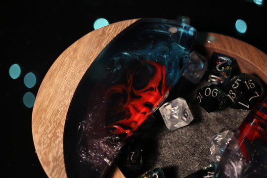 I Just Think it's Neat! Wood and Epoxy Dice Box for Dungeons and Dragons or Any Dice Game