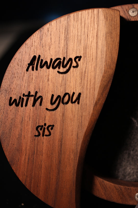 Always With You Sis Wood and Epoxy Dice Box for Dungeons and Dragons or Any Dice Game