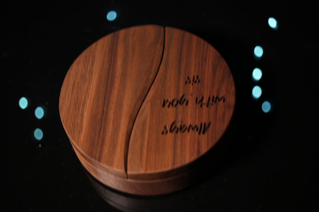 Always With You Sis Wood and Epoxy Dice Box for Dungeons and Dragons or Any Dice Game
