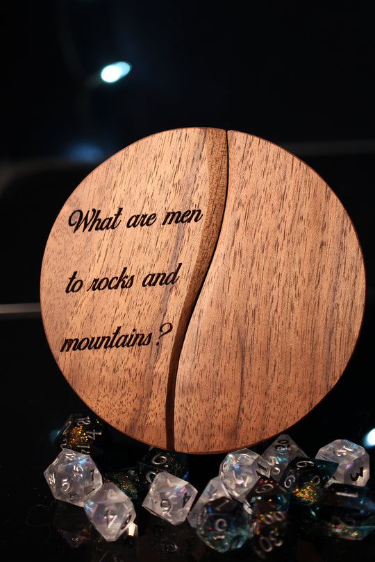 What Are Men to Rocks and Mountains Wood and Epoxy Dice Box for Dungeons and Dragons or Any Dice Game