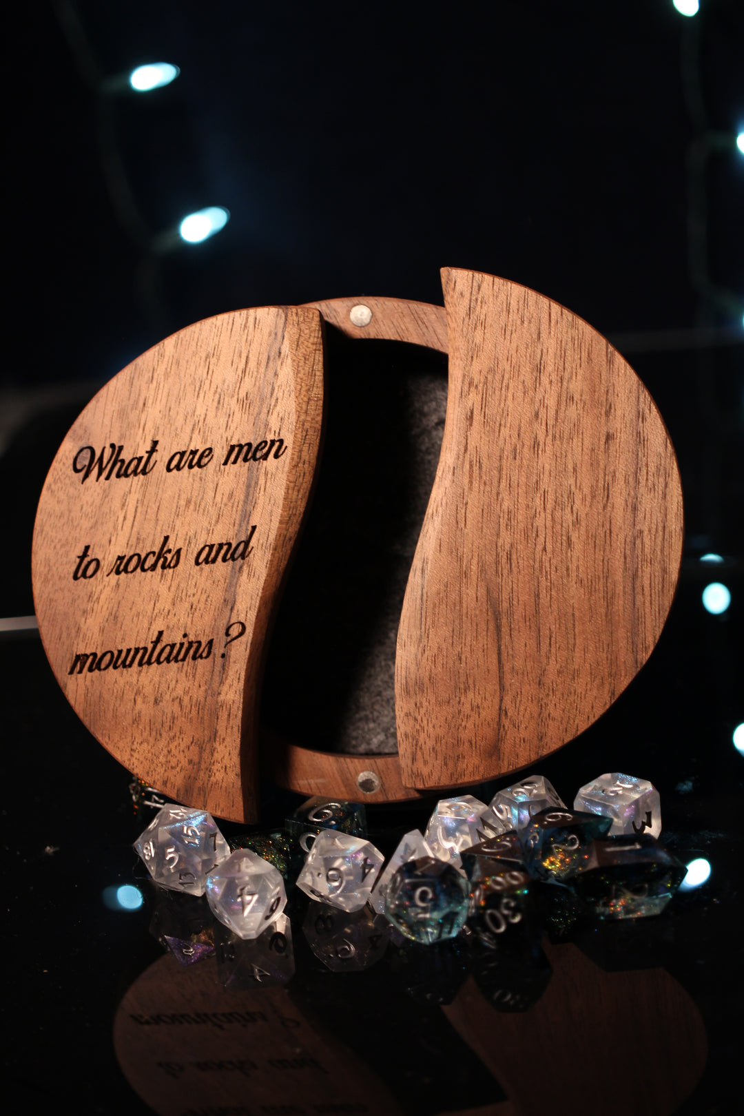 What Are Men to Rocks and Mountains Wood and Epoxy Dice Box for Dungeons and Dragons or Any Dice Game