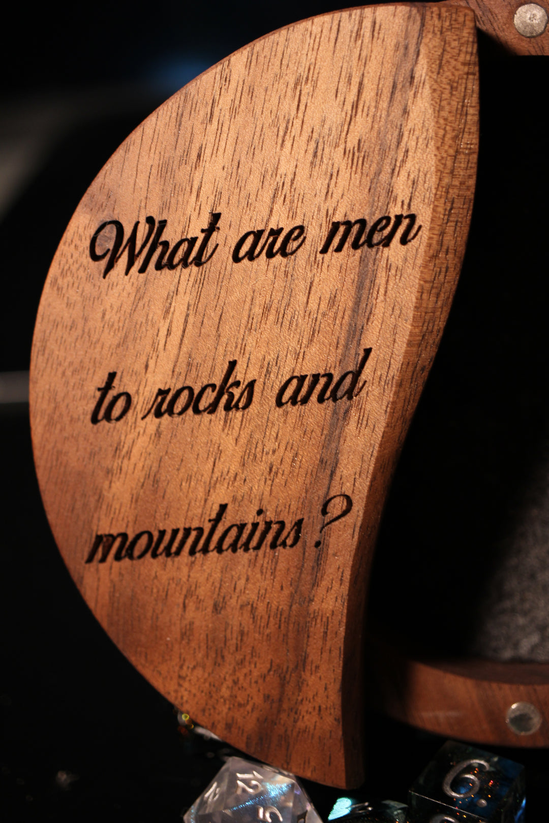 What Are Men to Rocks and Mountains Wood and Epoxy Dice Box for Dungeons and Dragons or Any Dice Game