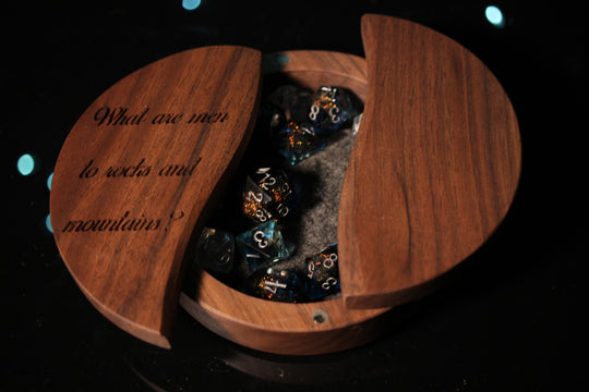 What Are Men to Rocks and Mountains Wood and Epoxy Dice Box for Dungeons and Dragons or Any Dice Game