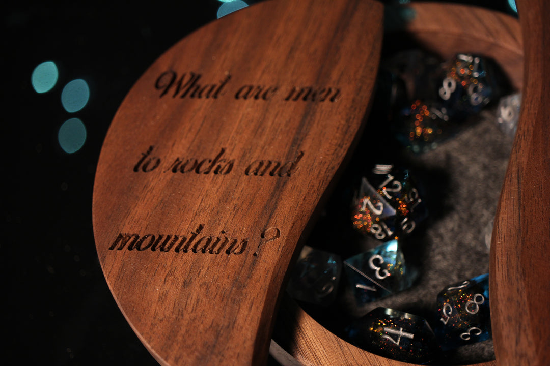 What Are Men to Rocks and Mountains Wood and Epoxy Dice Box for Dungeons and Dragons or Any Dice Game