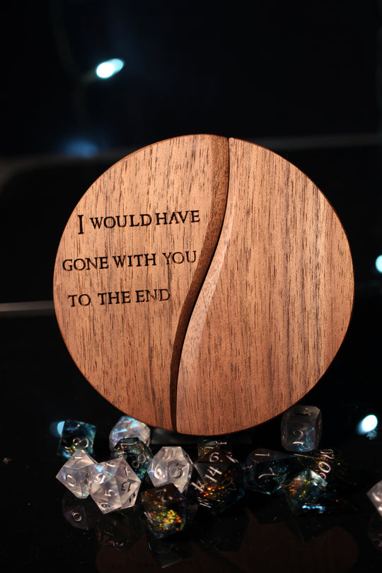 I Would Have Gone WIth You to the End Wood and Epoxy Dice Box for Dungeons and Dragons or Any Dice Game