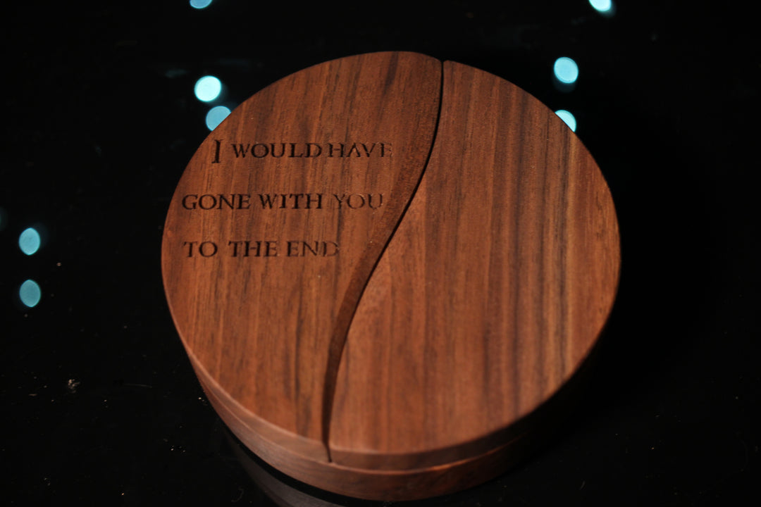 I Would Have Gone WIth You to the End Wood and Epoxy Dice Box for Dungeons and Dragons or Any Dice Game