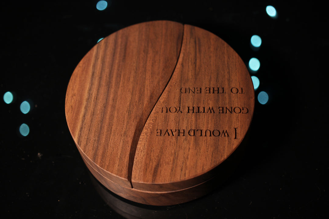 I Would Have Gone WIth You to the End Wood and Epoxy Dice Box for Dungeons and Dragons or Any Dice Game