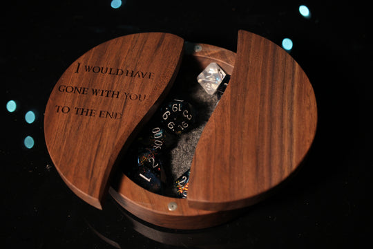 I Would Have Gone WIth You to the End Wood and Epoxy Dice Box for Dungeons and Dragons or Any Dice Game