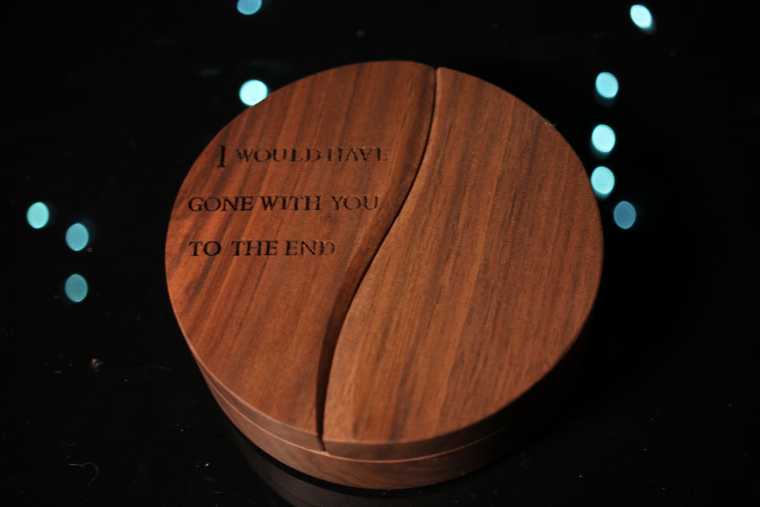 I Would Have Gone WIth You to the End Wood and Epoxy Dice Box for Dungeons and Dragons or Any Dice Game