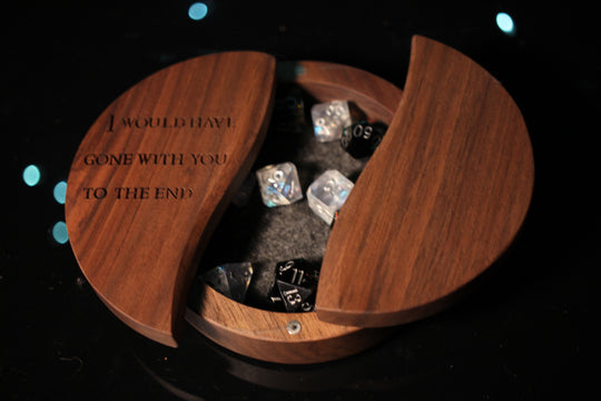 I Would Have Gone WIth You to the End Wood and Epoxy Dice Box for Dungeons and Dragons or Any Dice Game