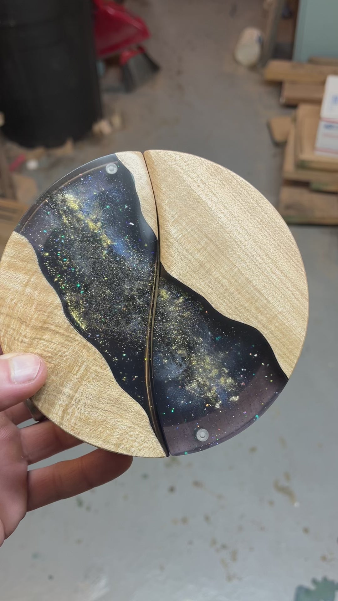 Night Sky Wood and Epoxy Dice Box for Dungeons and Dragons or Any Dice Game